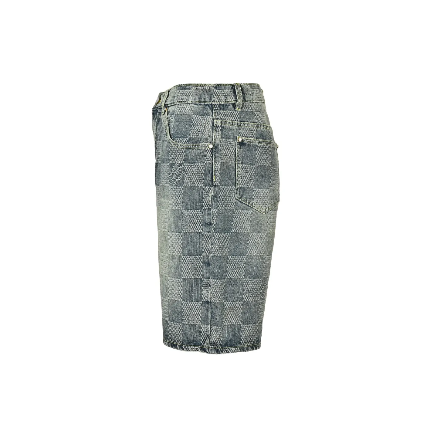 Louis Vuitton/Louis Vuitton all-over checkerboard denim shorts